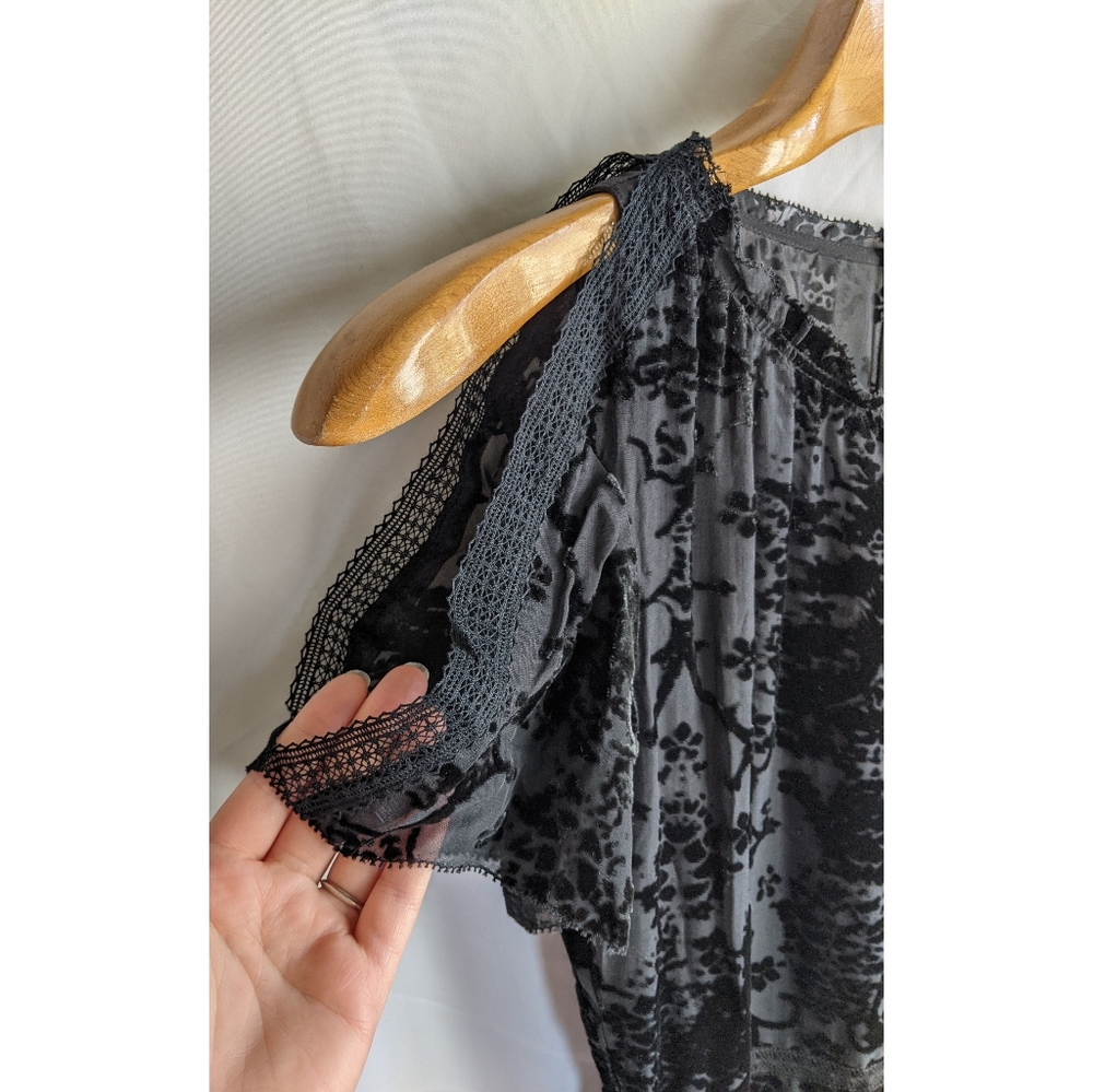 Elie Tahari Charlize Velvet Burnout Maxi Dress - Picture 6 of 12